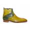 Duca Di Matiste "Pedaso" Olive/Green Genuine Italian Calf Leather Ankle Boots.